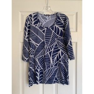 J. McLaughlin Women's Stretch Knit 3/4 Sleeve Top Size Medium